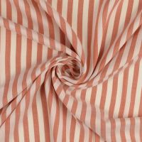 Striped Viscose Fabric Terracotta