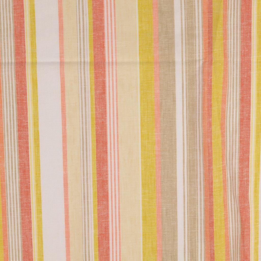 Linen Viscose Mix Fabric Stripe Sunrise