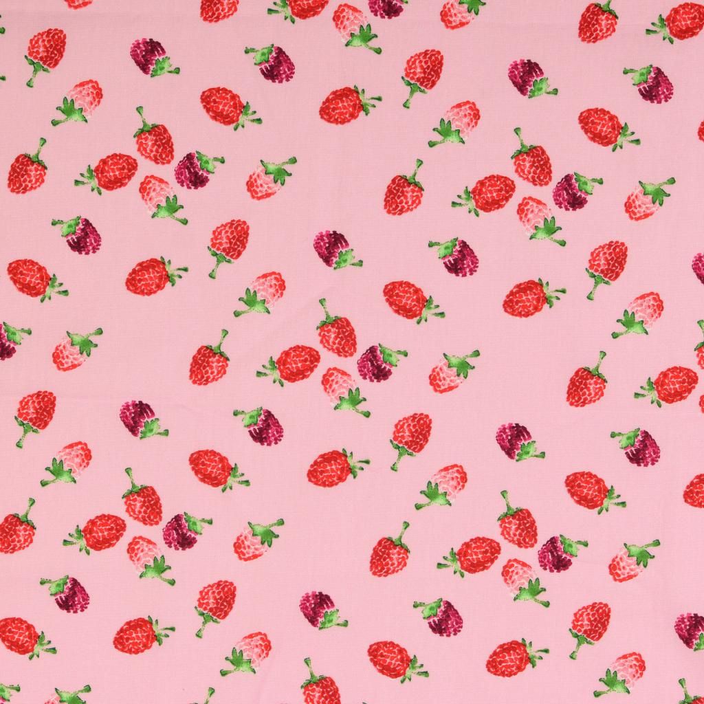 Cotton Fabric Strawberries