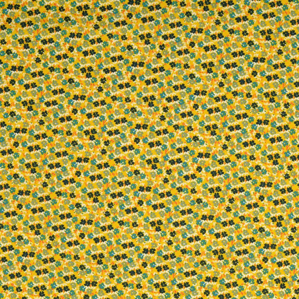 Cotton Fabric Dainty Florals Yellow