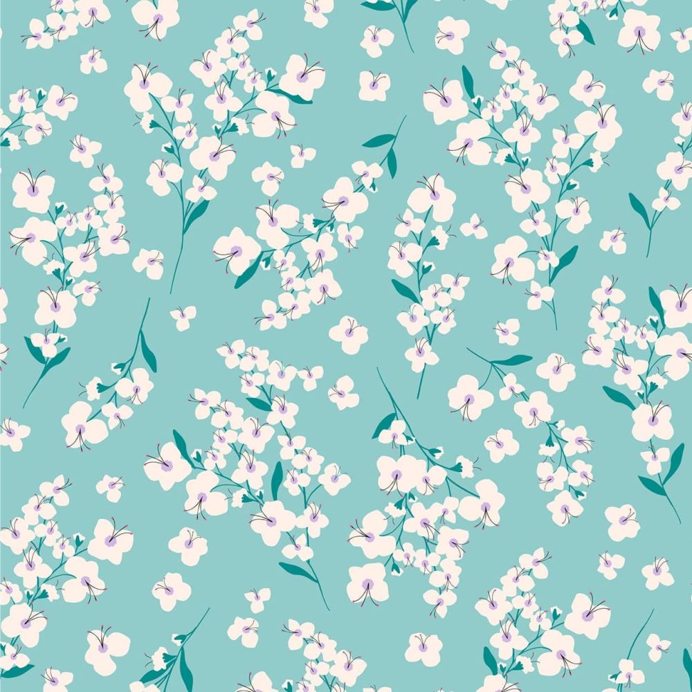 Dashwood Studio Cotton Fabric Butterfly Fields Floral Sky