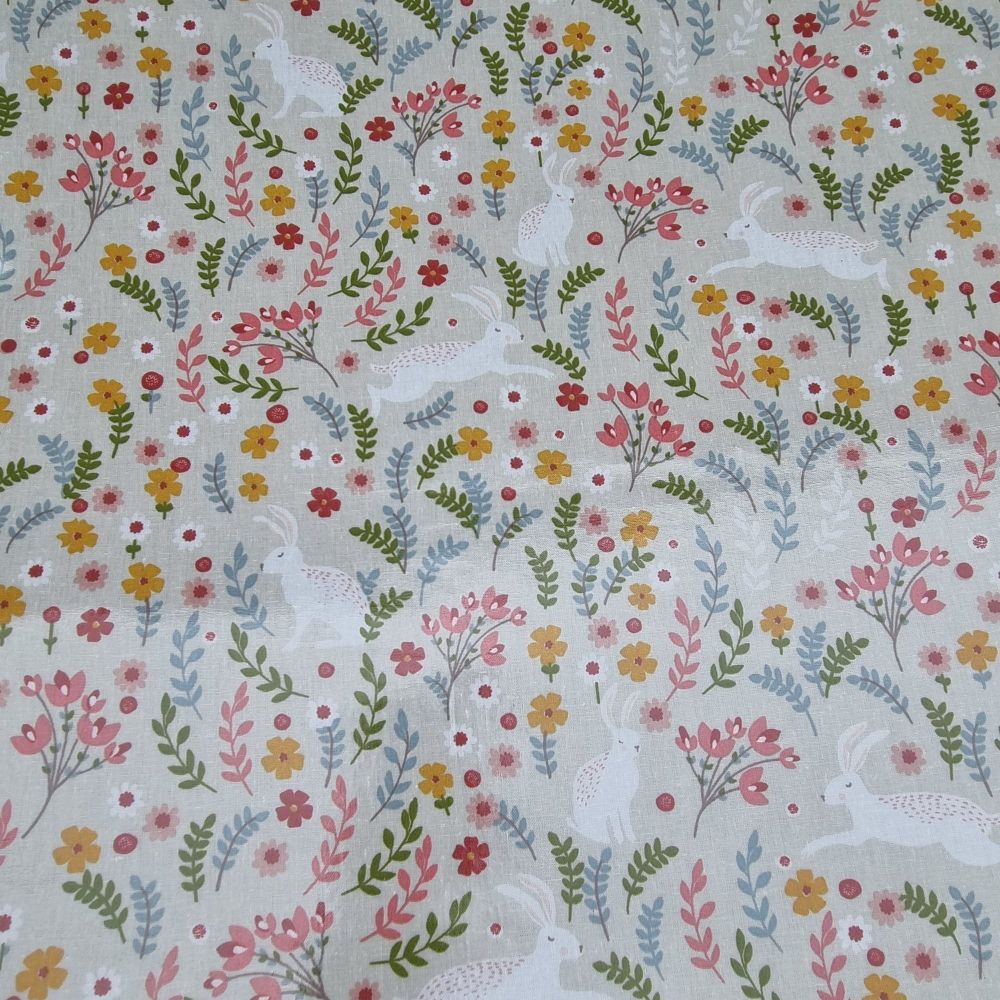 Oilcloth Fabric Bunny