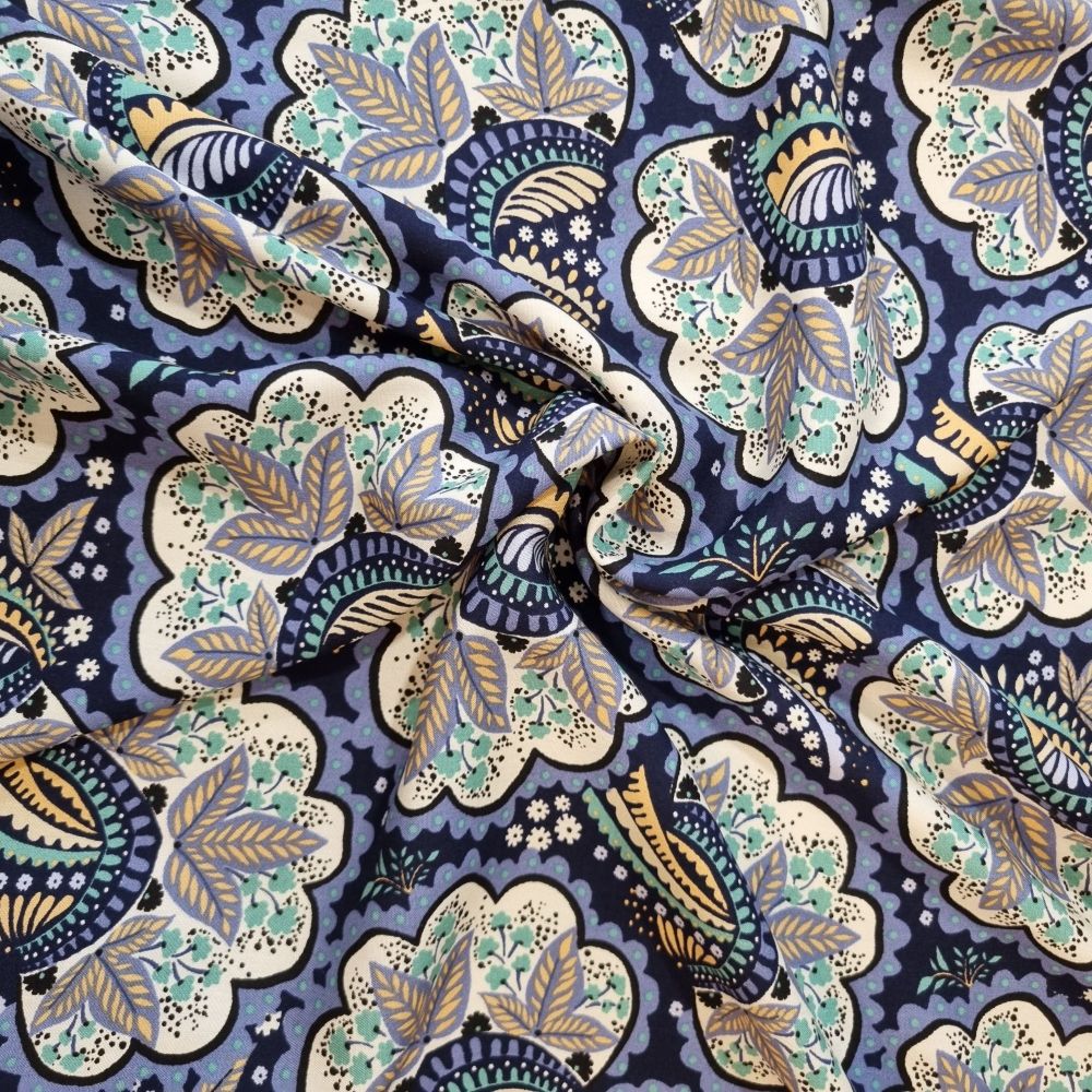 Viscose Fabric Hally Blue