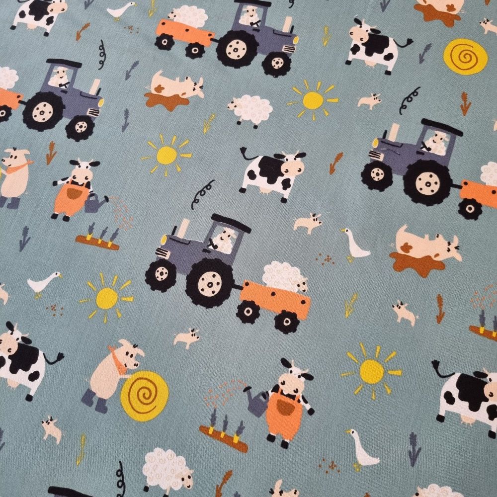 Cotton Fabric Farmyard