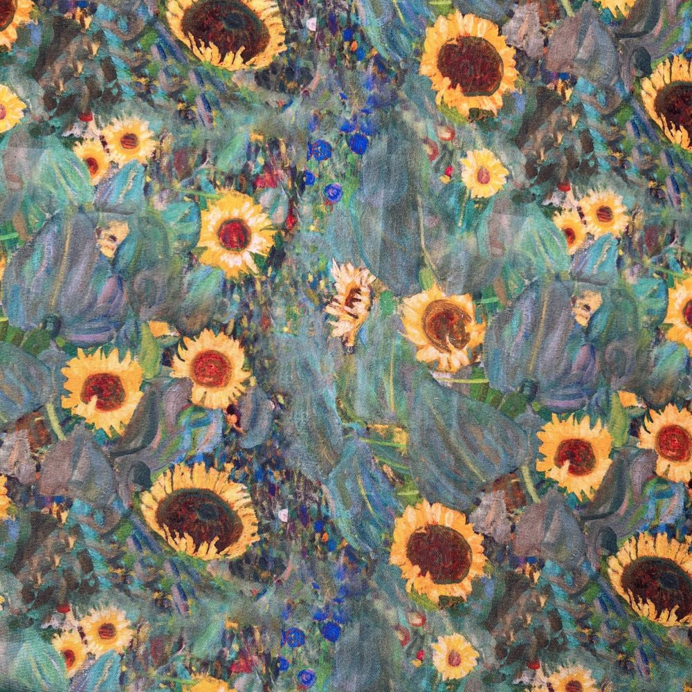 Outdoor Water Resistant Fabric Sunflowers