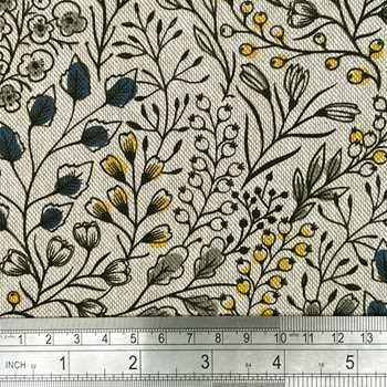 Panama Cotton Fabric Trailing Flowers