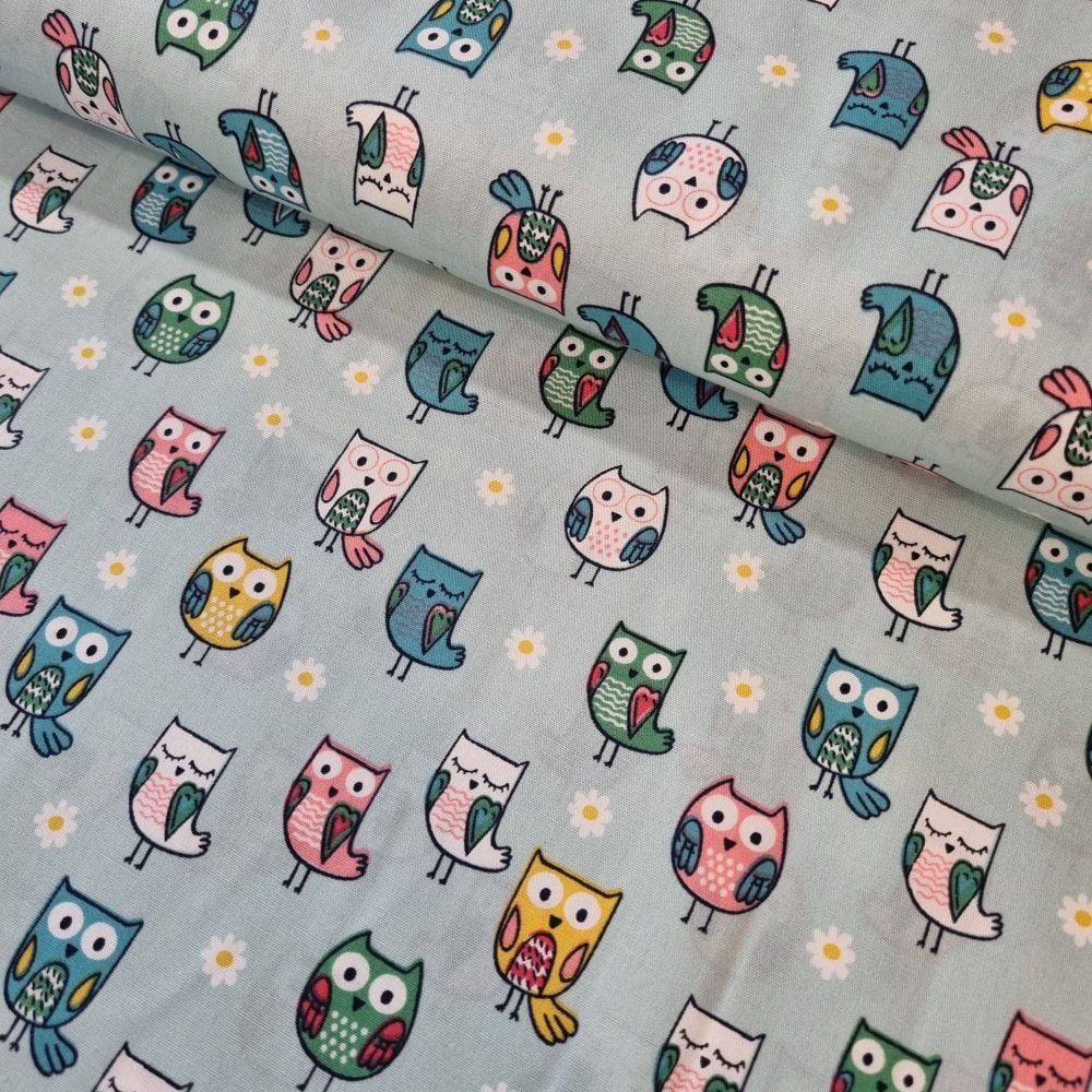 Cotton Fabric Twit Twoo Owls