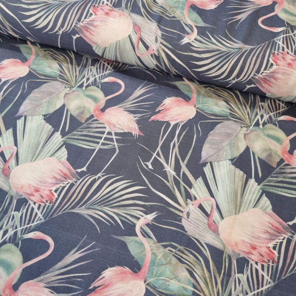 Viscose Fabric Flamingos