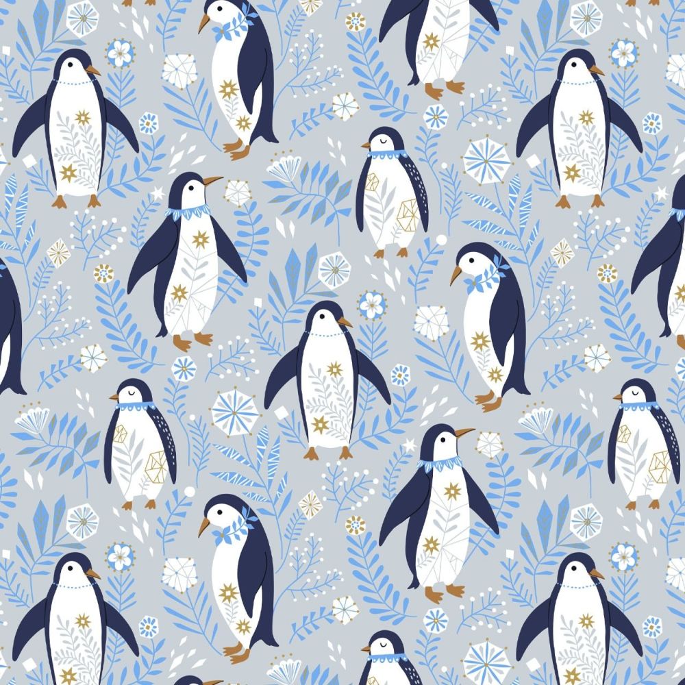 Dashwood Studio Cotton fabric Arctic Penguins