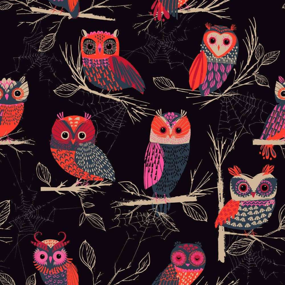 Dashwood Studio Cotton Fabric Forest Whispers Owls