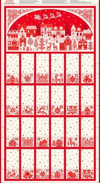 Makower Scandi Christmas Advent Calendar Panel