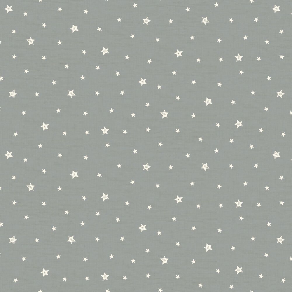 Makower Scandi Christmas Cotton Fabric Stars Grey
