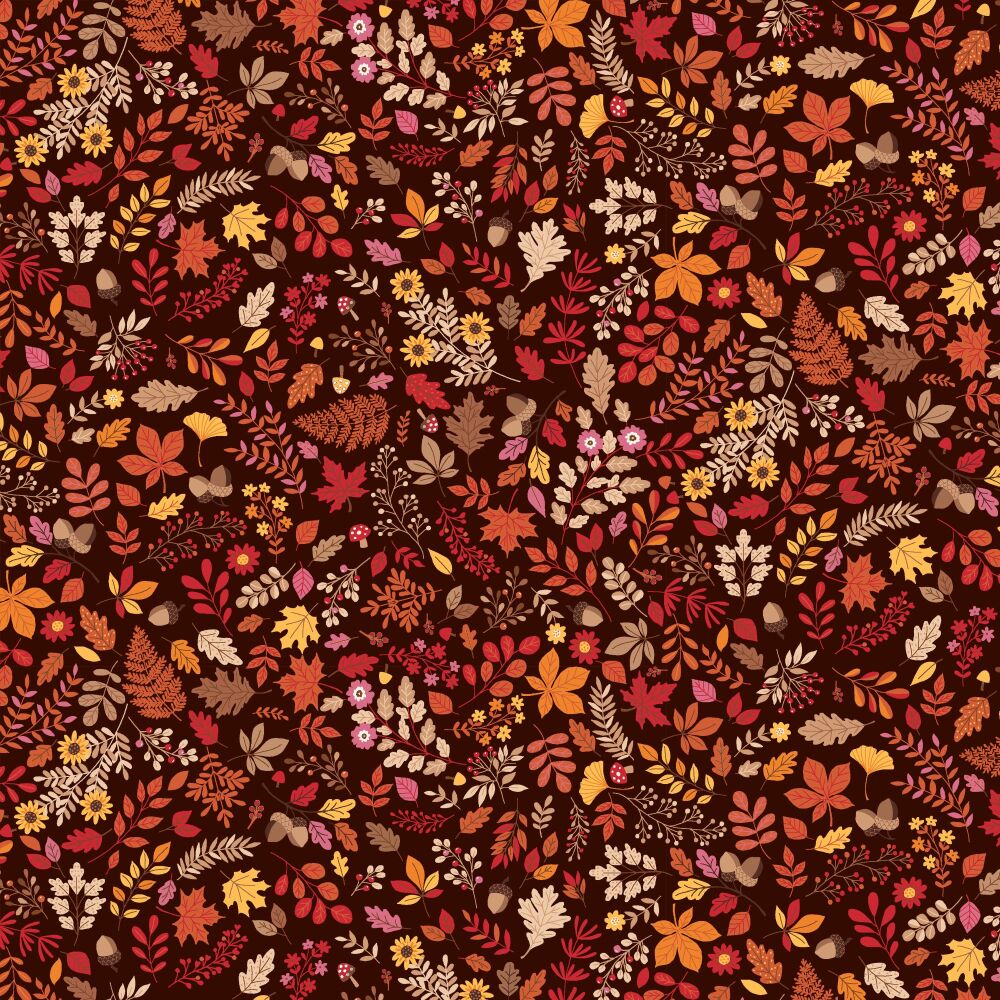 Makower Autumn Days Cotton Fabric Foliage