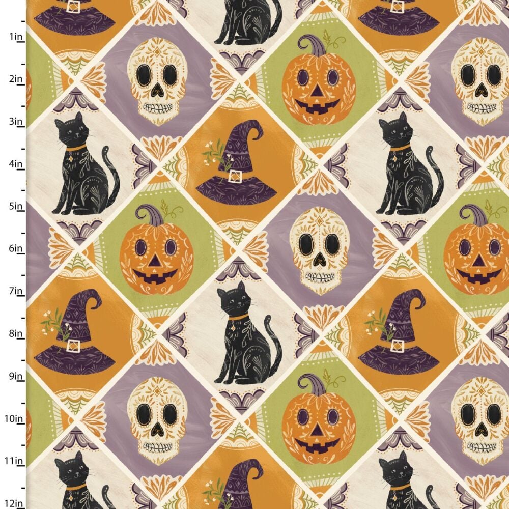3 Wishes To Cute To Spook Cotton Fabric Pumpkin Patch