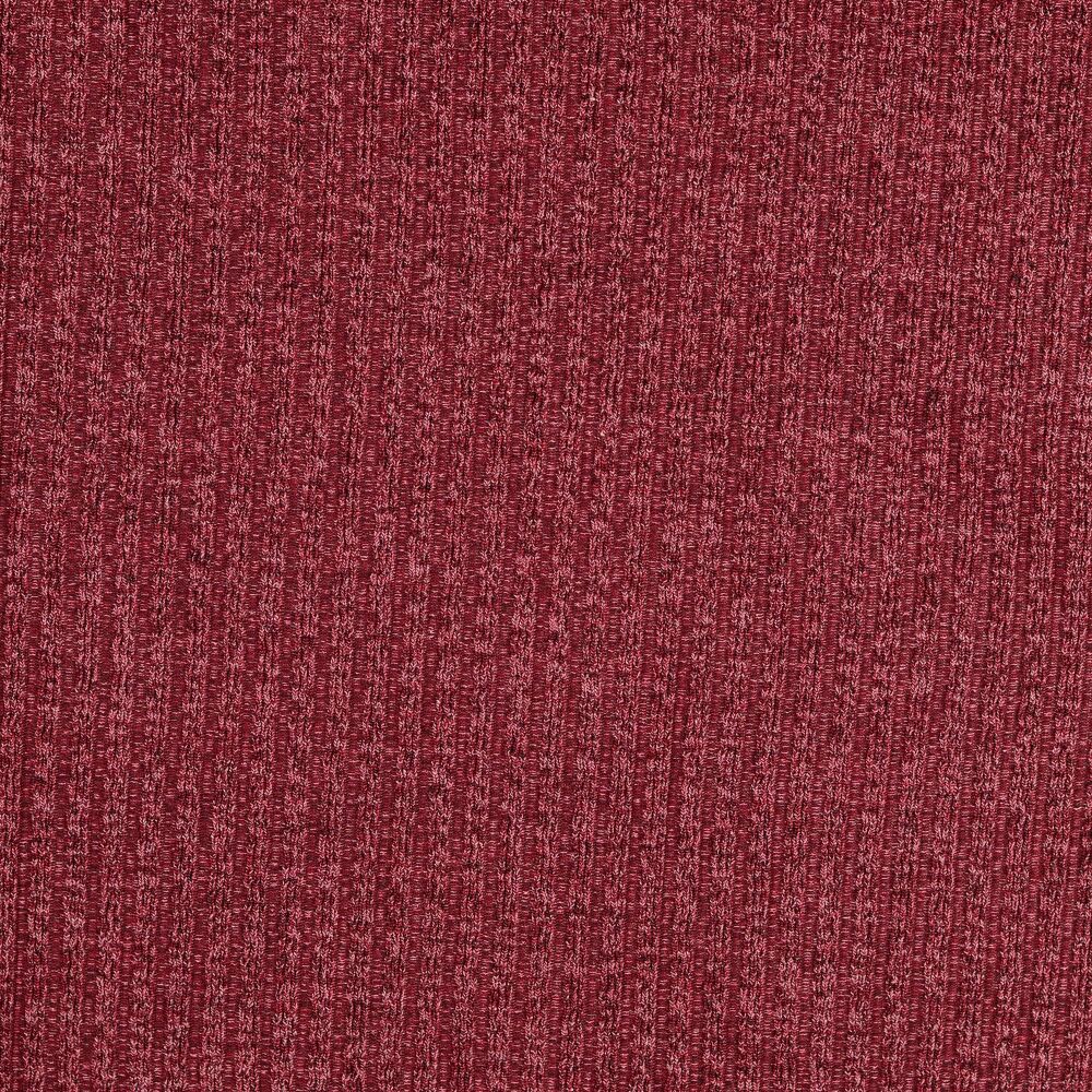 Ribbed Jersey Knit Melange Fabric Red