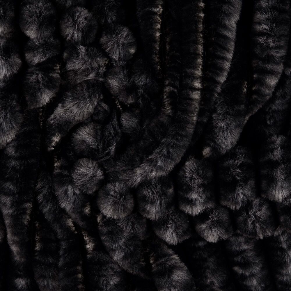 Faux Fur Fabric Black
