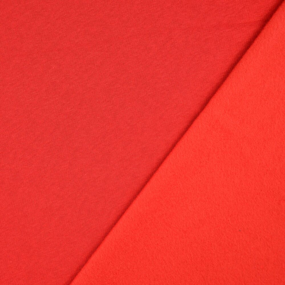 Sweatshirt Fabric Red Fleece Backed 5019