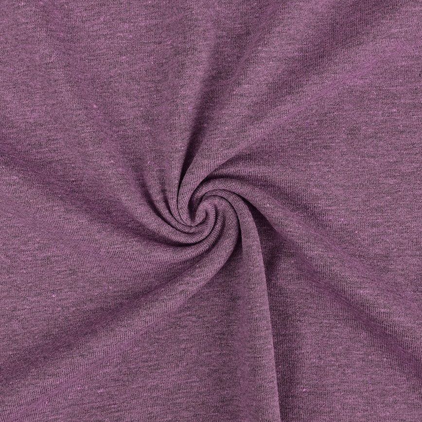 Cotton Jersey Melange Fabric Mauve