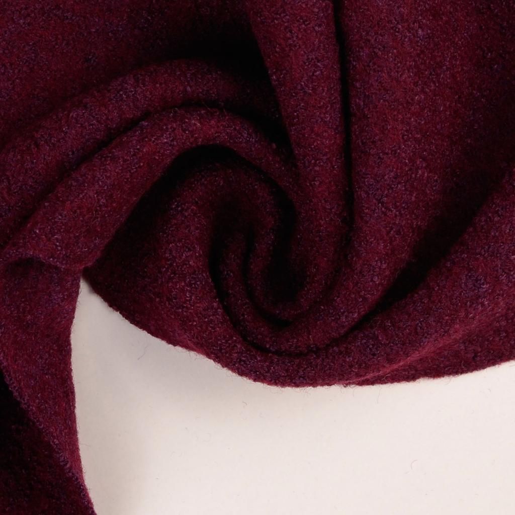 Wool Boucle Fabric Grape 5021