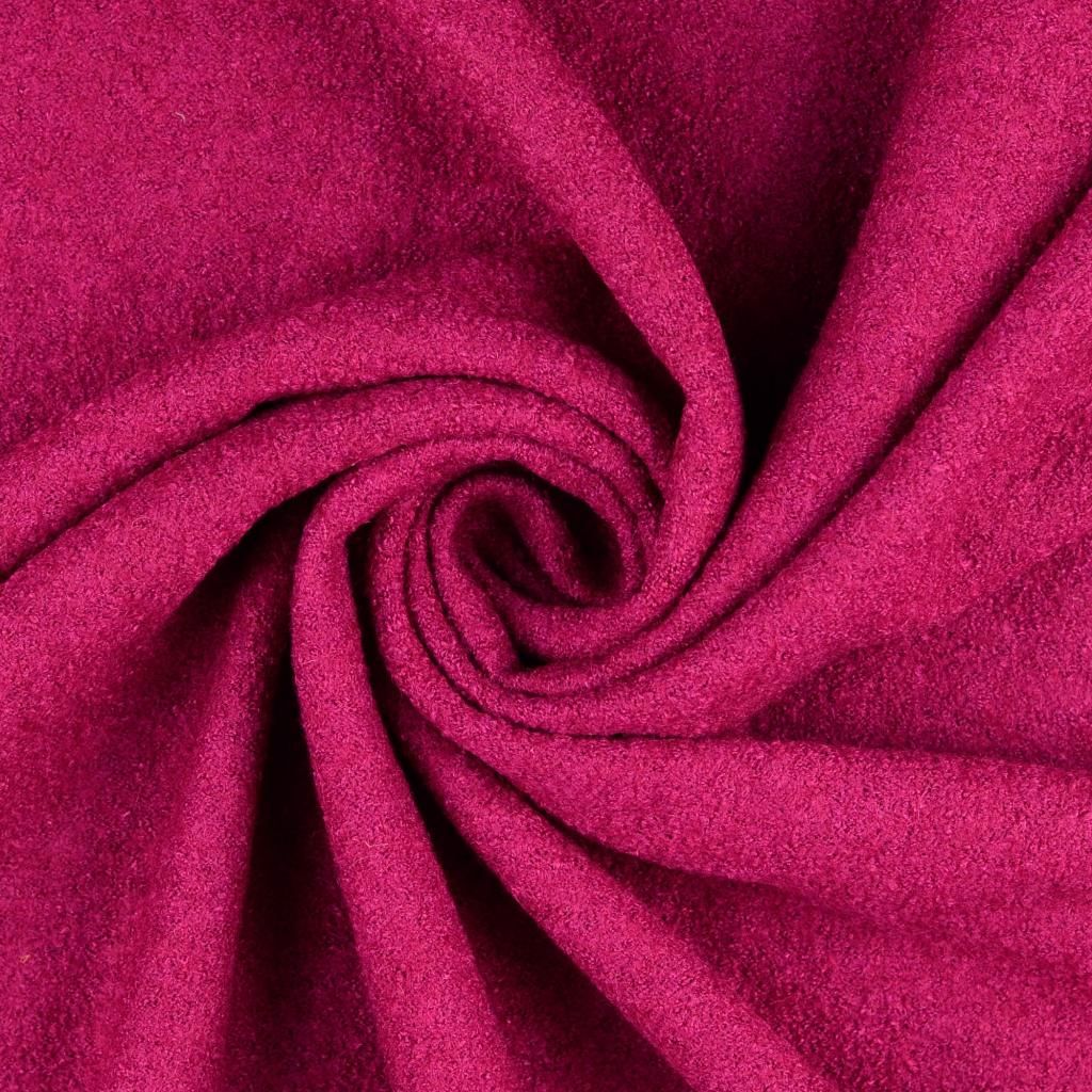 Wool Boucle Fabric Magenta 7021