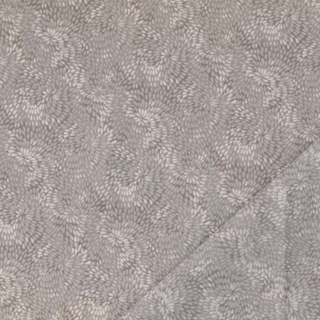 Cotton Poplin Fabric Swirls Grey