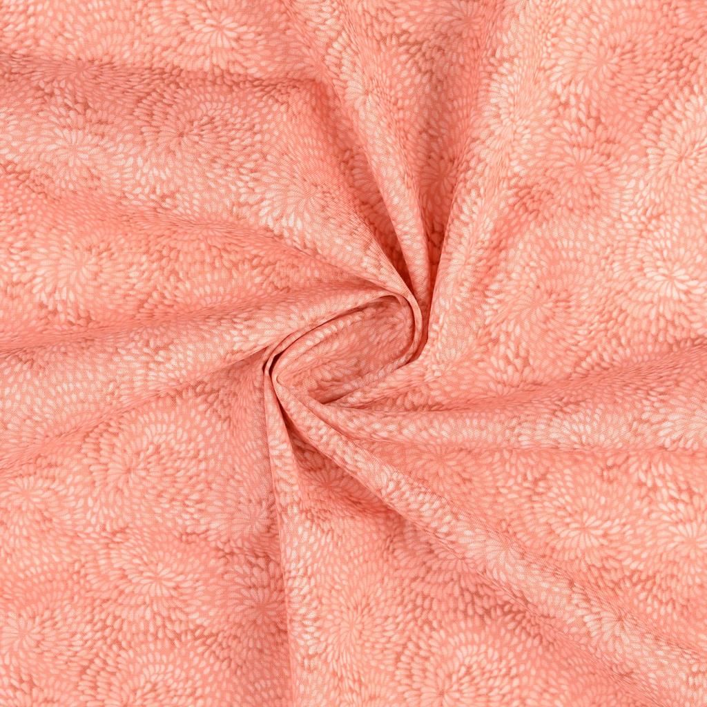 Cotton Poplin Fabric Swirls Blush