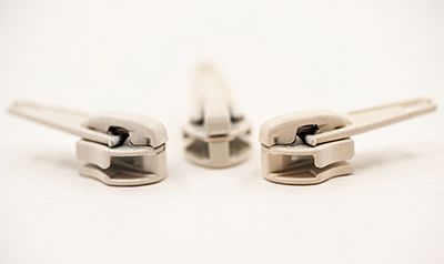 6mm Metal Zip Sliders Ivory