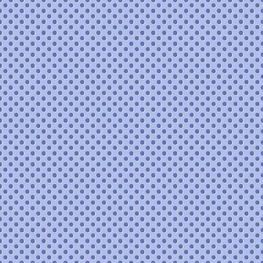 Makower Cotton Fabric Enchanted Bloom Dots Sky Blue