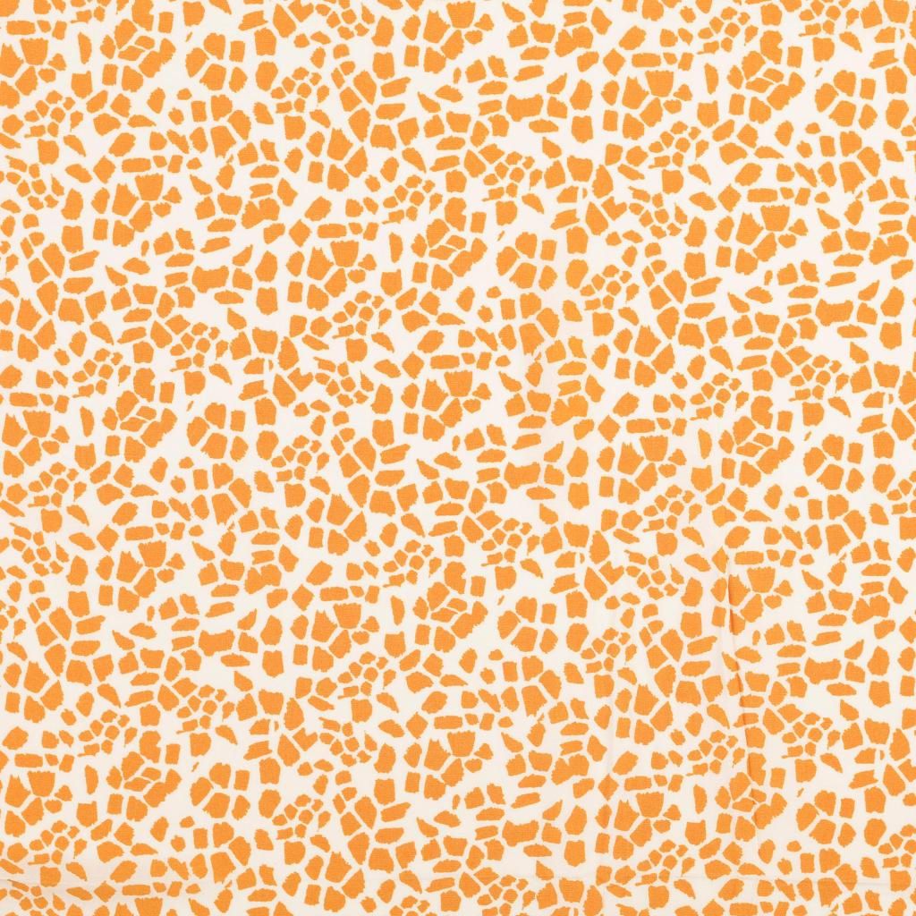Viscose Fabric Giraffe Print Orange