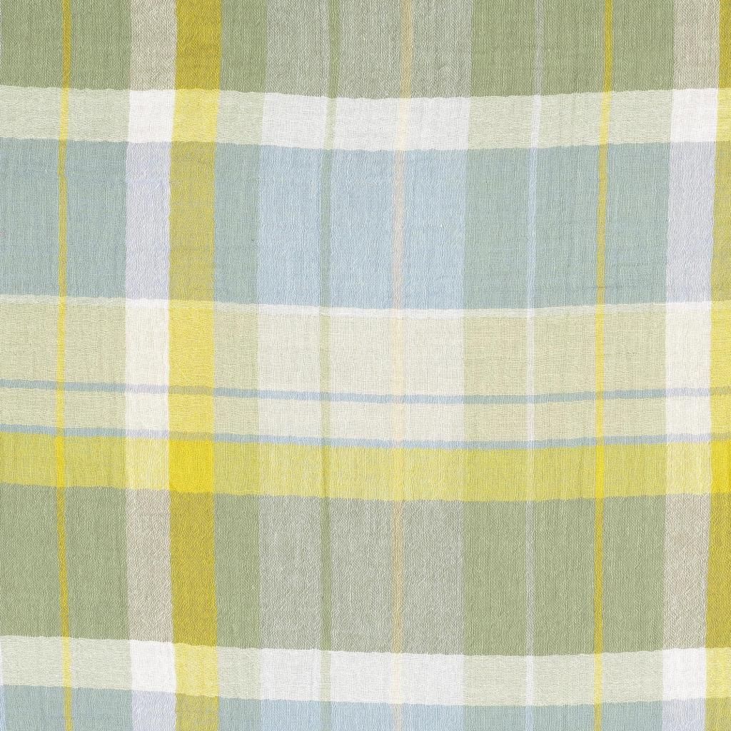 Double Gauze Fabric Checked Green