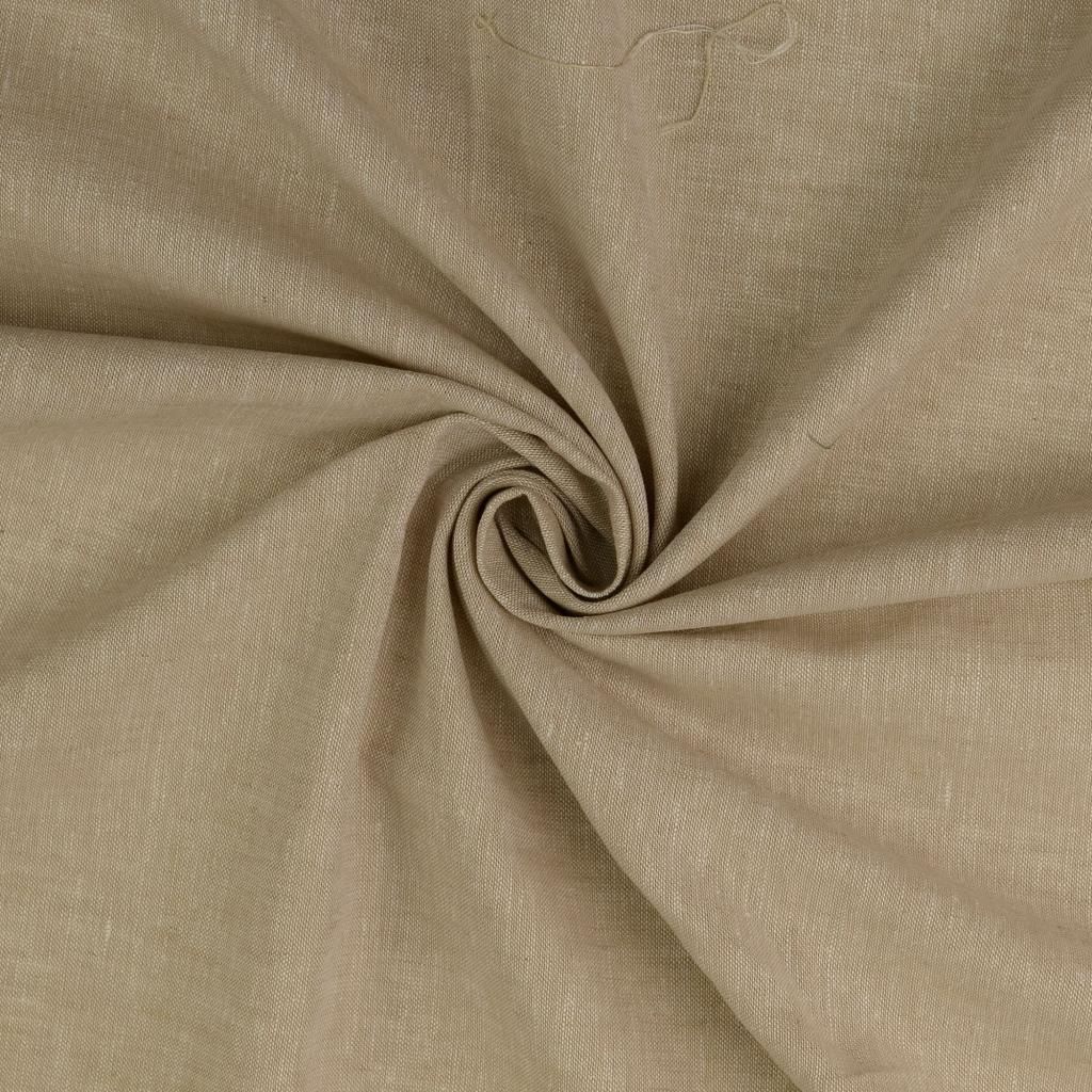 Cotton Linen Mix Fabric Plain Sand 5005