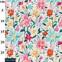 Cotton Embroidery Fabric Summer Flowers