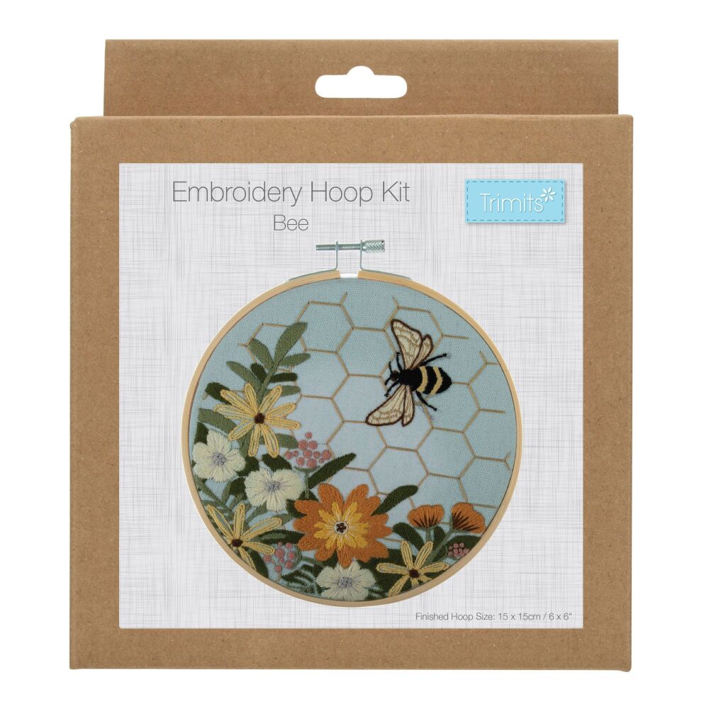 Embroidery Kit with Hoop: Bee