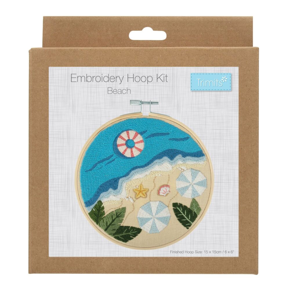 Embroidery Kit with Hoop: Beach