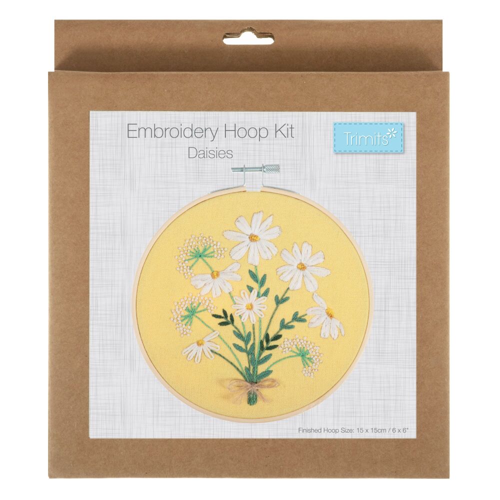 Embroidery Kit with Hoop: Daisies