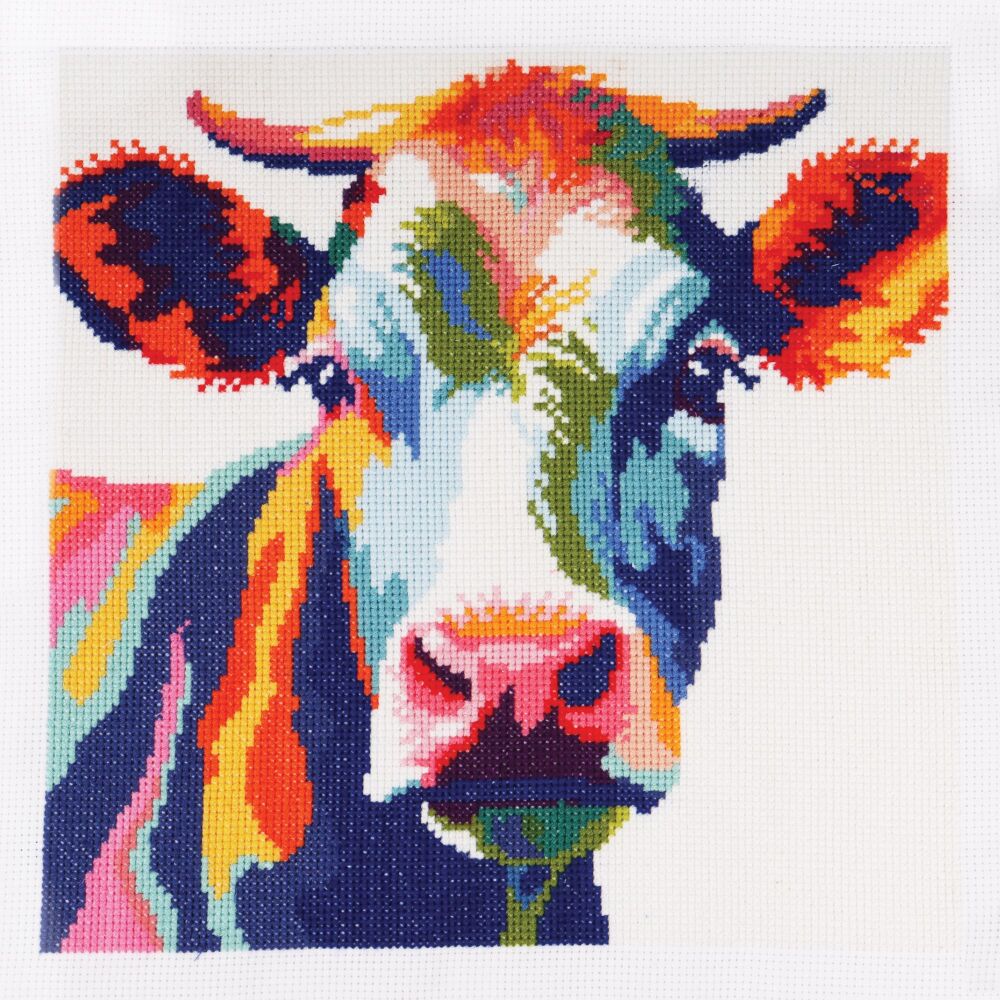Counted Cross Stitch Kit: Large: Cow