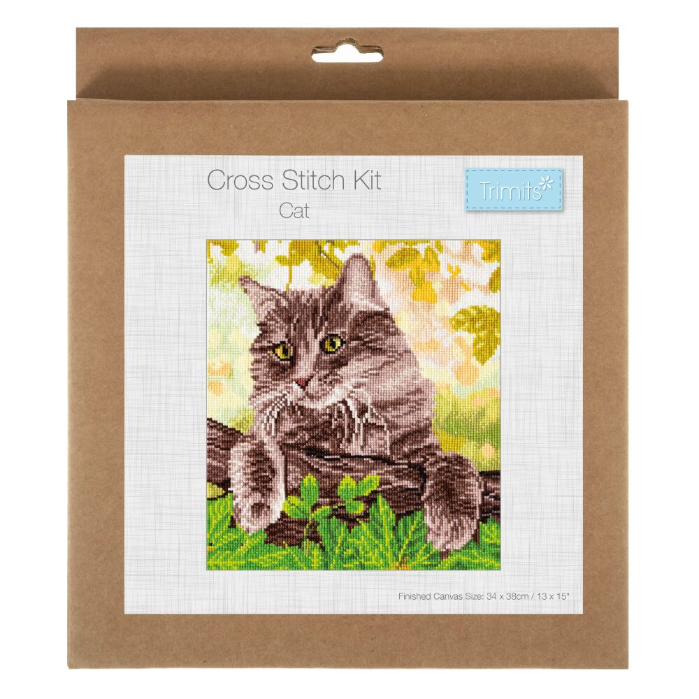 Counted Cross Stitch Kit: Large: Cat