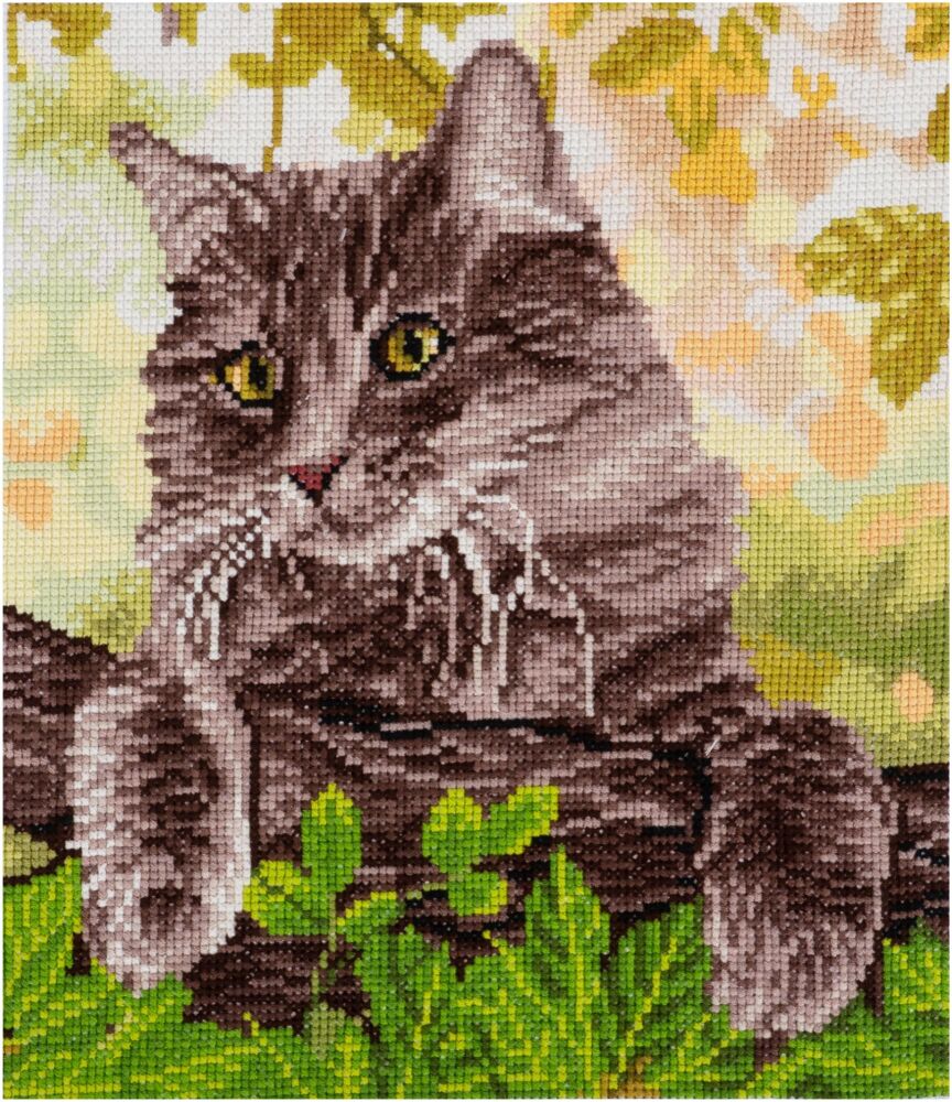 Counted Cross Stitch Kit: Large: Cat