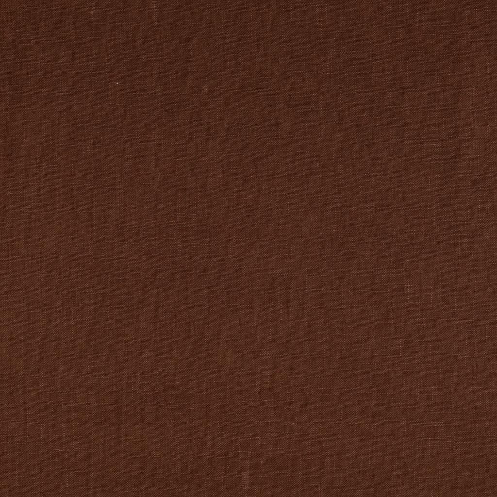 Plain Washed Linen Fabric Chocolate 6007