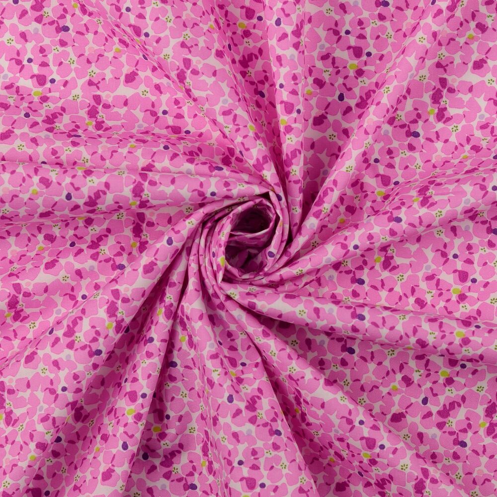Cotton Fabric Pink In Bloom