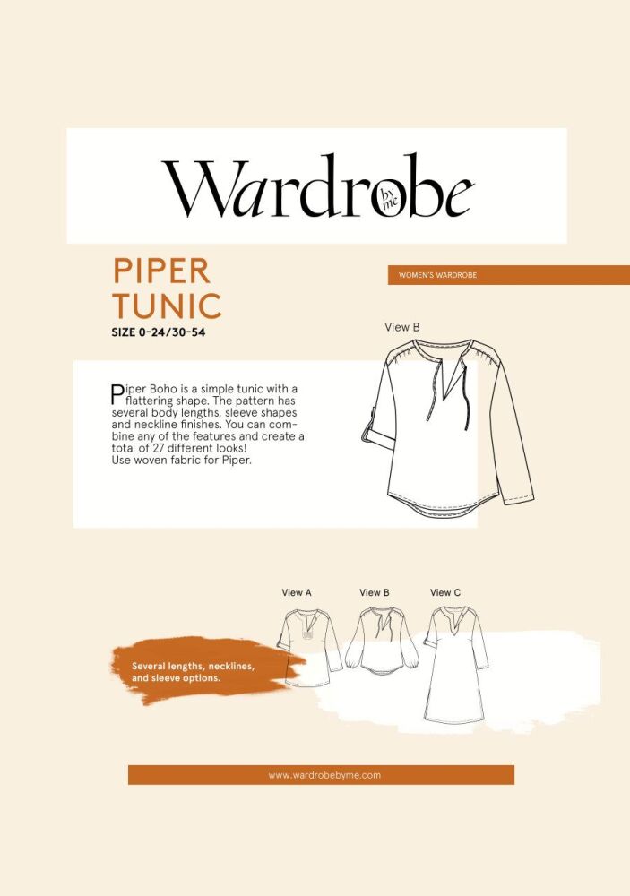 Wardrobe By Me Piper Boho Tunic Sewing Pattern