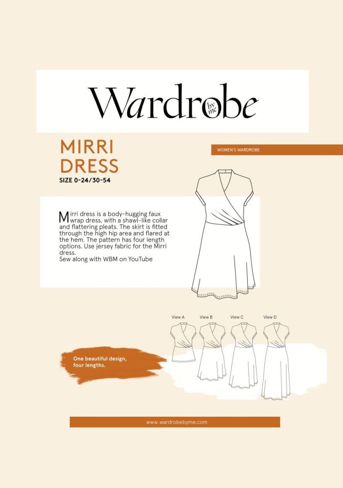 Wardrobe By Me Mirri Wrap Dress Sewing Pattern