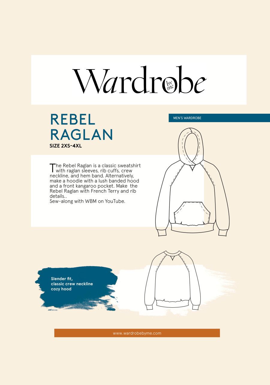 Wardrobe By Me Rebel Raglan Sweater For Men Sewing Pattern