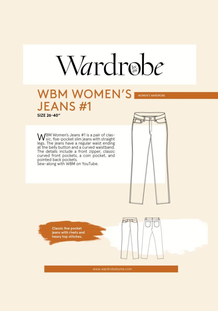 WBM Womans Jeans #1 Pattern By Wardrobe By Me