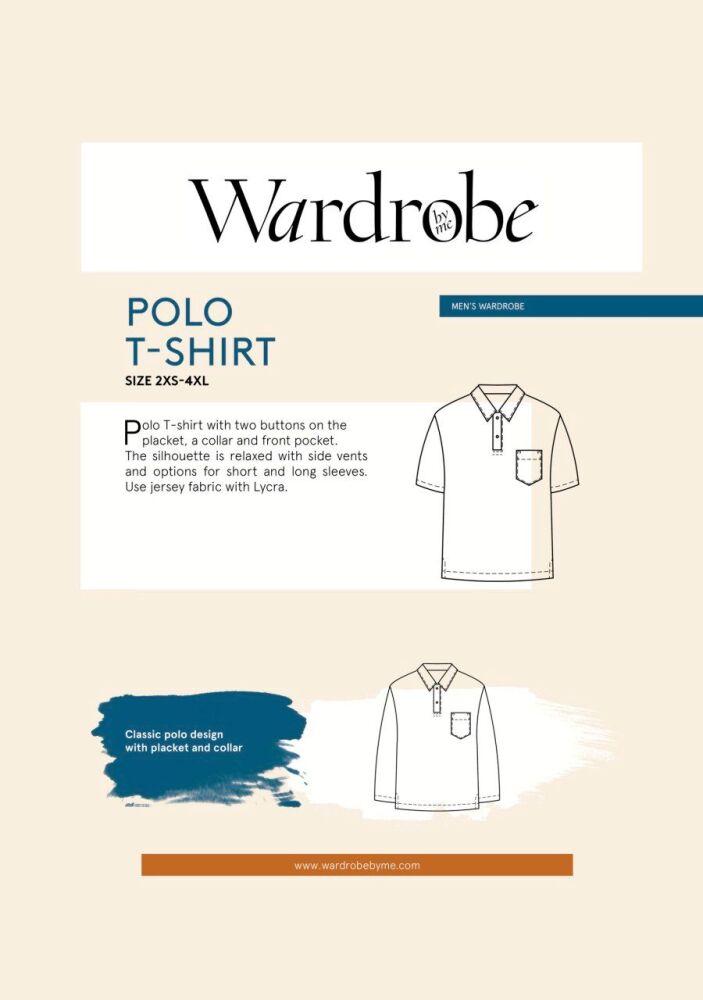 MENS Draper Polo Shirt Pattern By Wardrobe By Me
