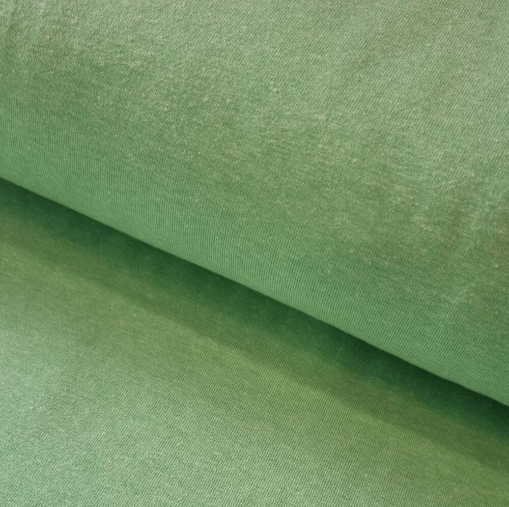 Cotton Jersey Melange Fabric Mint
