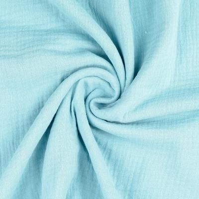 Plain Double Gauze Fabric Aqua