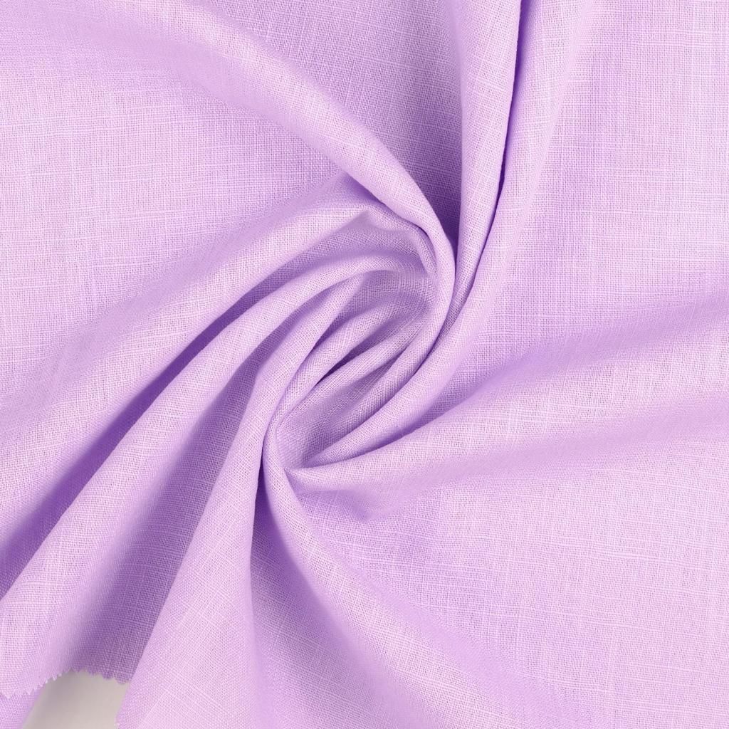 Plain Washed Linen Fabric Lilac 5025