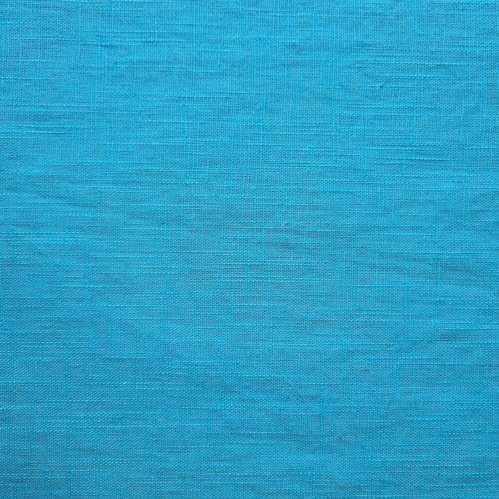 Plain Washed Linen Fabric Peacock 5030