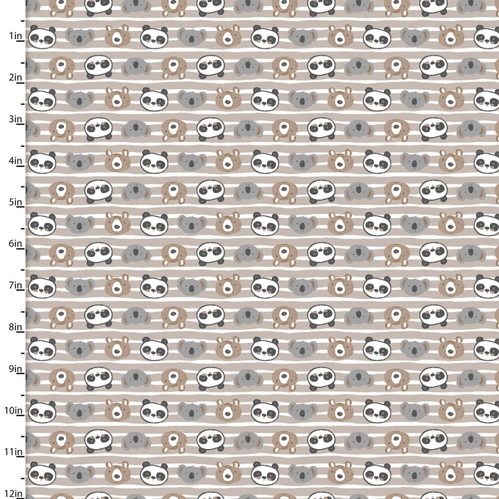 3 Wishes Organic Cotton Flannel Cuddle Cubs Faces